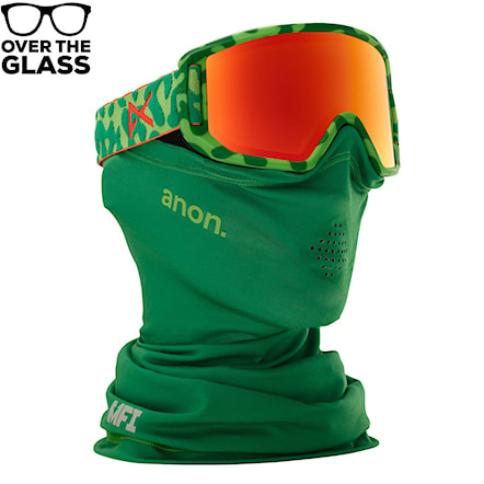 Snowboard Goggles Anon Relapse Jr MFI green skull | red amber 2019 - 1