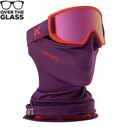Snowboardové okuliare Anon Relapse Jr MFI purple | pink amber 2019 - 1