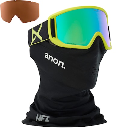Snowboardové brýle Anon Relapse MFI black green | sonar green+amber 2019 - 1
