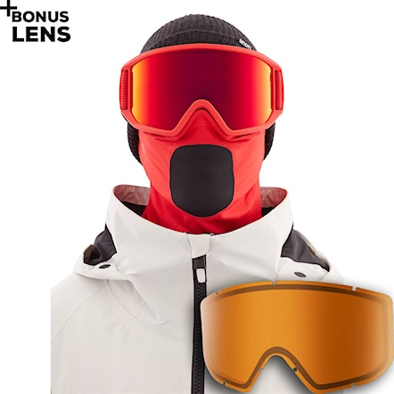 Gogle snowboardowe Anon Relapse MFI red | perceive sunny red+amber 2021 - 1