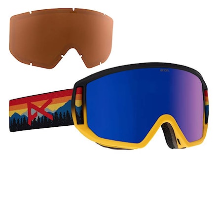 Snowboard Goggles Anon Relapse W/spare range orange | blue cobalt+amber 2018 - 1