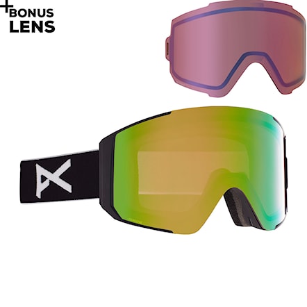 Gogle snowboardowe Anon Sync black | perc.var.green+per.cloudy pink 2021 - 1