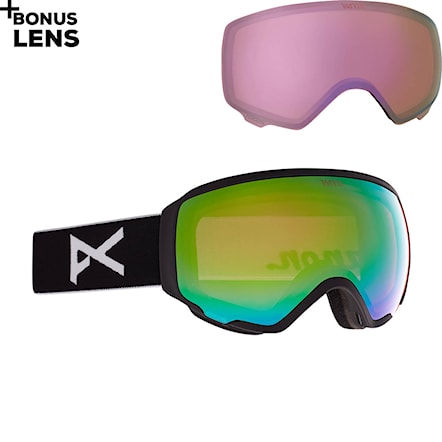 Snowboardové brýle Anon Wm1 black | perceive var.green+perc.cloudy pink 2021 - 1