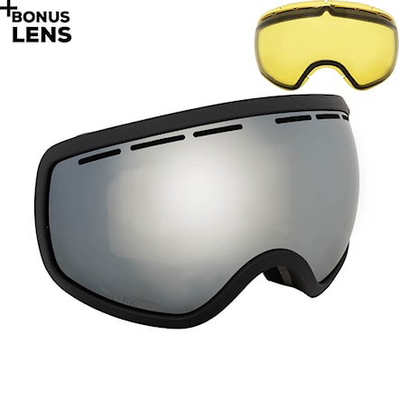 Snowboard Goggles Aphex Baxter matt black | silver+yellow 2021 - 1