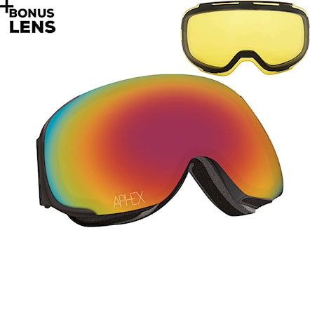 Snowboard Goggles Aphex Kepler matt black | revo red+yellow 2021 - 1