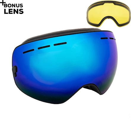 Snowboard Goggles Aphex Krypton matt black | revo blue+yellow 2021 - 1