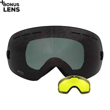 Snowboardové brýle Aphex Krypton matt black | black+yellow 2021 - 1