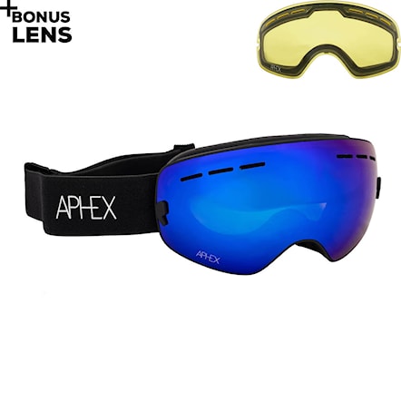 Snowboard Goggles Aphex Krypton Small matt black | revo blue+yellow 2021 - 1