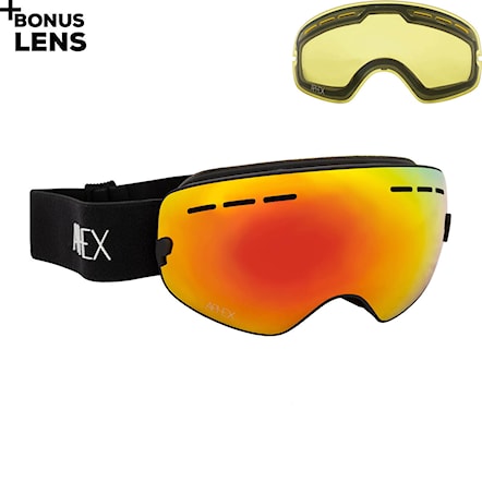 Snowboardové okuliare Aphex Krypton Small matt black | revo red+yellow 2021 - 1