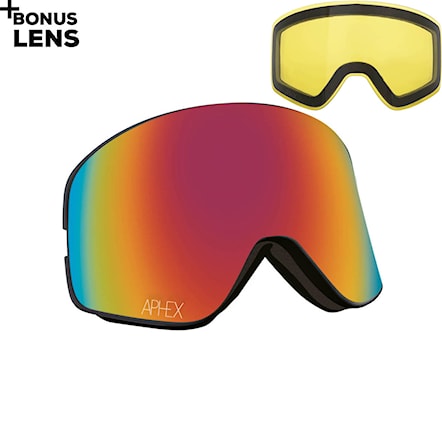 Snowboard Goggles Aphex Oxia matt black | revo red+yellow 2021 - 1