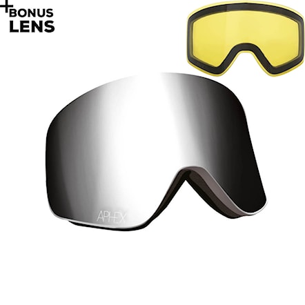 Snowboard Goggles Aphex Oxia matt white | silver+yellow 2021 - 1