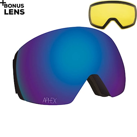 Snowboard Goggles Aphex Styx matt black | revo blue+yellow 2021 - 1