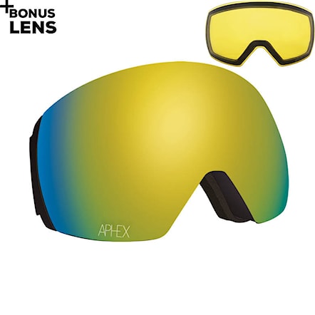 Snowboard Goggles Aphex Styx matt black | revo gold+yellow 2021 - 1