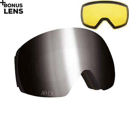 Snowboard Goggles Aphex Styx matt black | silver+yellow 2021 - 1