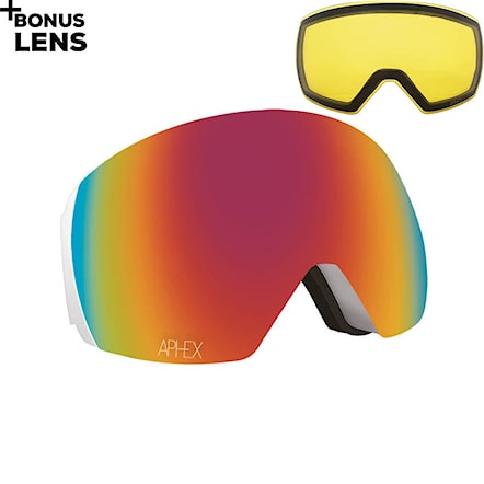 Snowboard Goggles Aphex Styx matt white | revo red+yellow 2021 - 1