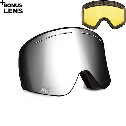 Snowboard Goggles Aphex Virgo matt black | silver+yellow 2021 - 1