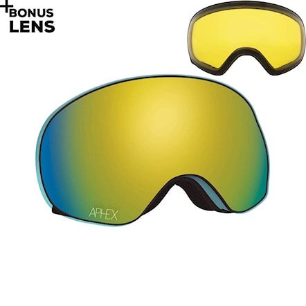 Gogle snowboardowe Aphex Xpr matt blue | revo gold+yellow 2021 - 1