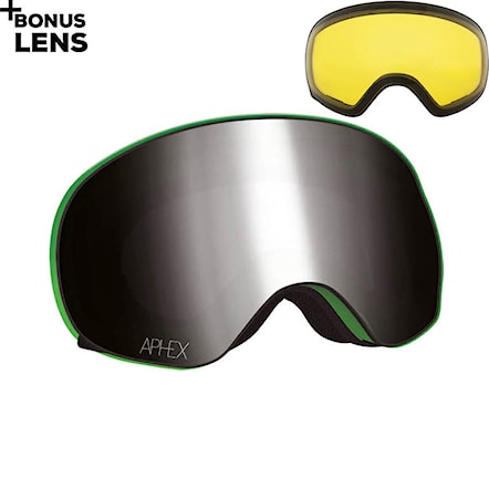 Gogle snowboardowe Aphex Xpr matt green | silver+yellow 2021 - 1