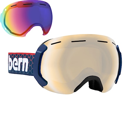 Snowboardové okuliare Bern Eastwood patriot hex | gold+purple/blue 2019 - 1