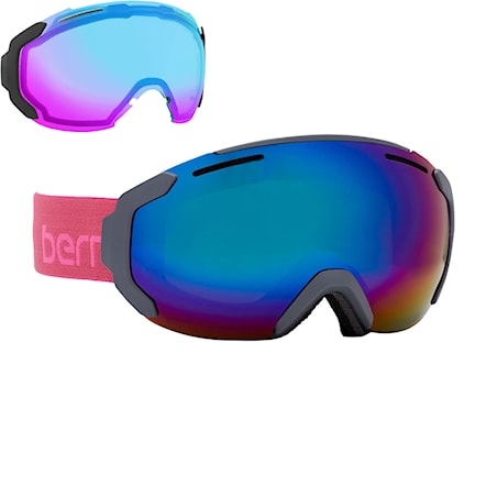 Snowboardové brýle Bern Juno fuchsia | green/blue+red/blue 2019 - 1