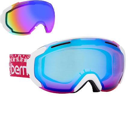 Snowboardové okuliare Bern Juno magenta snowflake | red/blue+purple/blue 2019 - 1