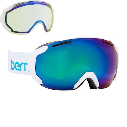 Gogle snowboardowe Bern Juno white | green/blue+yellow/blue 2019 - 1