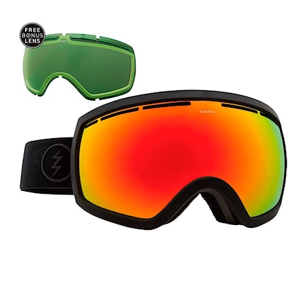 Snowboardové okuliare Electric Eg2.5 matte black | brose/red chrome+light green 2017 - 1