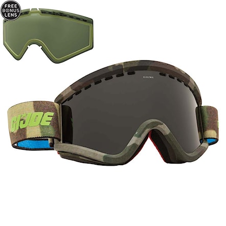 Snowboard Goggles Electric Egv g.i. joe camo | jet black+light green 2016 - 1