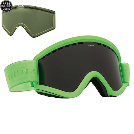 Snowboard Goggles Electric Egv solid slime | jet black+light green 2016 - 1