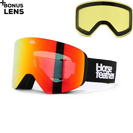 Snowboardové brýle Horsefeathers Colt black | mirror red 2024 - 1