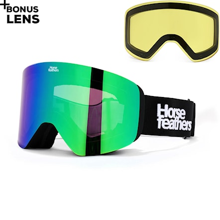 Snowboardové okuliare Horsefeathers Colt black | mirror green 2024 - 1