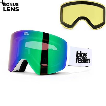 Snowboardové brýle Horsefeathers Colt white | mirror green 2024 - 1