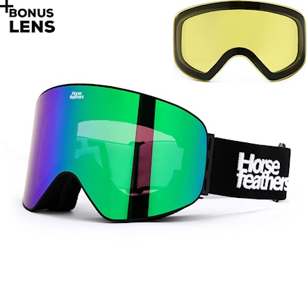 Snowboardové okuliare Horsefeathers Edmond black | mirror green 2024 - 1