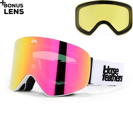 Gogle snowboardowe Horsefeathers Edmond white | mirror pink 2024 - 1