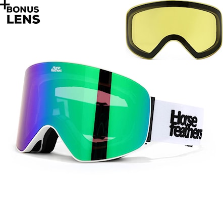 Snowboardové brýle Horsefeathers Edmond white | mirror green 2024 - 1