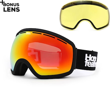 Snowboard Goggles Horsefeathers Knox black | mirror red 2024 - 1