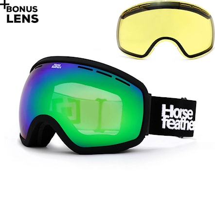 Snowboardové okuliare Horsefeathers Knox black | mirror green 2024 - 1