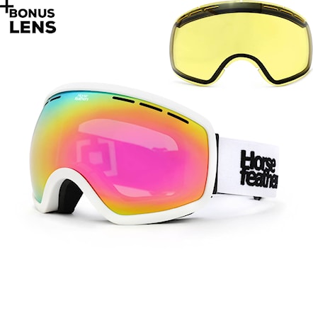 Snowboard Goggles Horsefeathers Knox white | mirror pink 2024 - 1