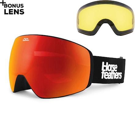 Snowboardové brýle Horsefeathers Scout black | mirror red 2024 - 1