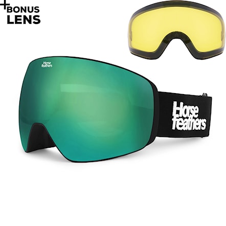 Snowboardové brýle Horsefeathers Scout black | mirror green 2024 - 1
