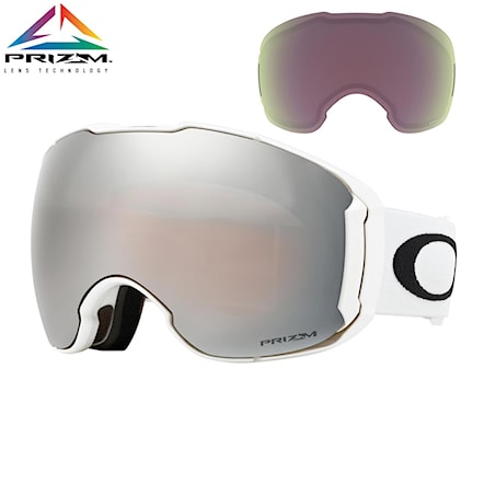 Snowboardové okuliare Oakley Airbrake Xl polished white | prizm black+prizm hi pink 2018 - 1