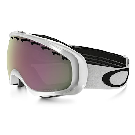 Snowboard Goggles Oakley Crowbar polished white | prizm hi pink iridium 2017 - 1
