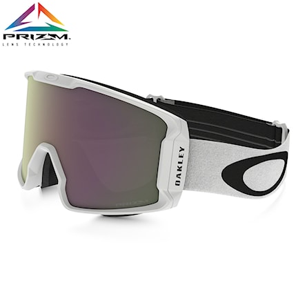 Snowboard Goggles Oakley Line Miner matte white | prizm hi pink iridium 2018 - 1