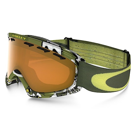 Snowboard Goggles Oakley O2 Xs shady trees army green | persimmon 2017 - 1