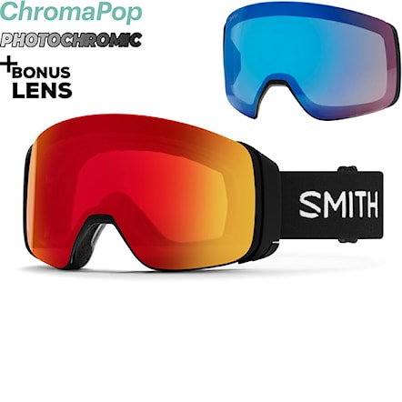 Snowboard Goggles Smith 4D Mag black | cp photochromic red mirror+cp storm rose 2024 - 1