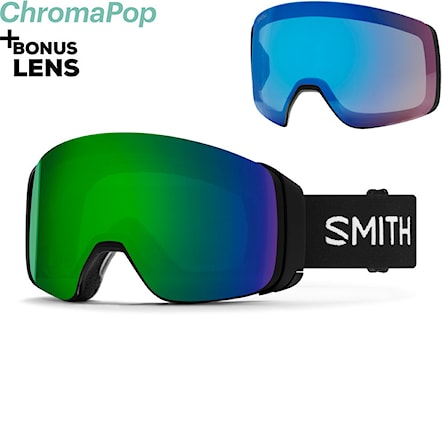 Gogle snowboardowe Smith 4D Mag black | cp sun green mirror +cp storm rose flash 2024 - 1