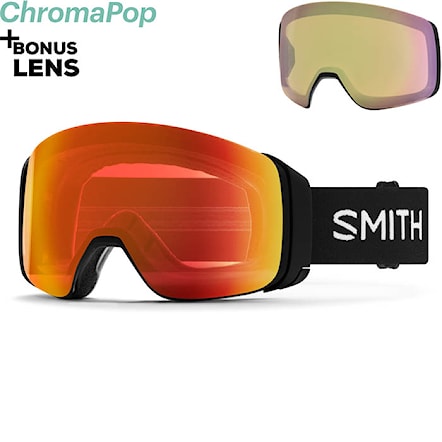 Snowboardové brýle Smith 4D Mag black | chromapop everyday+storm yellow flash 2024 - 1