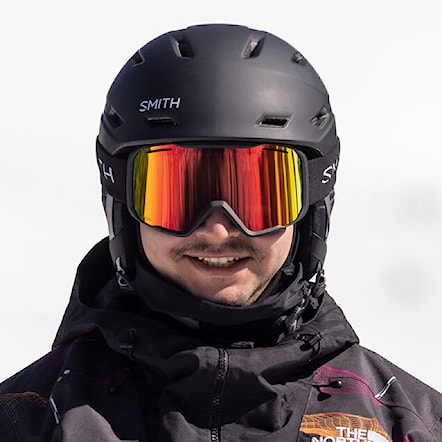 Snowboardové okuliare Smith Blazer black | red solx mirror 2025 - 2