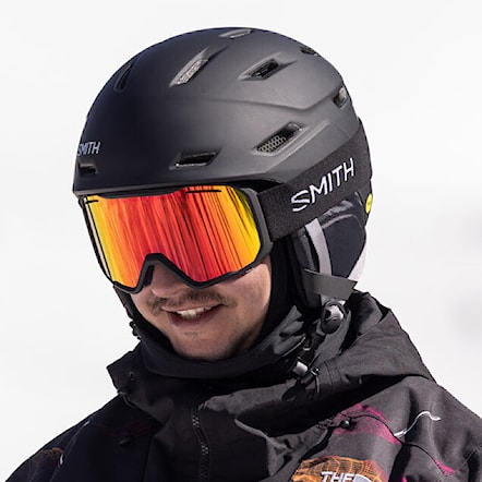 Snowboardové okuliare Smith Blazer black | red solx mirror 2025 - 3