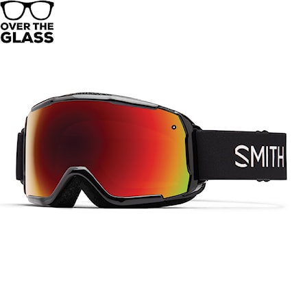 Gogle snowboardowe Smith Grom black | red sol-x 2024 - 1
